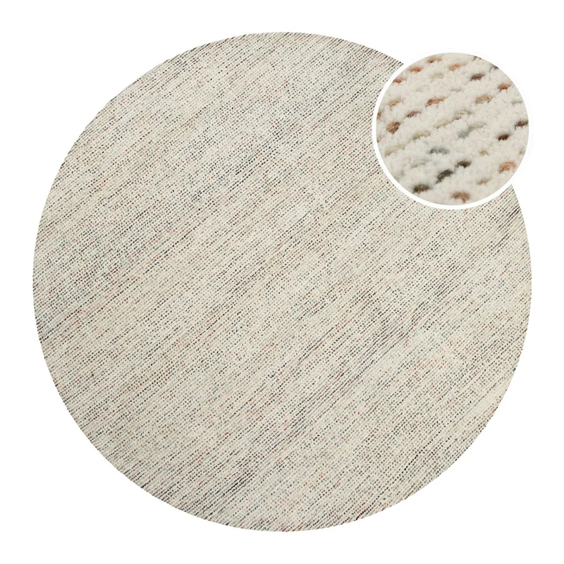 Kurzflor Teppich Rund Multi Pastell "Hamptons THIRTYTWO" WECONhome