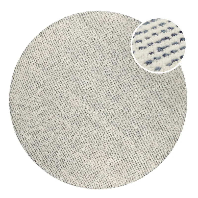 Kurzflor Teppich Rund Blau "Hamptons THIRTYTWO" WECONhome