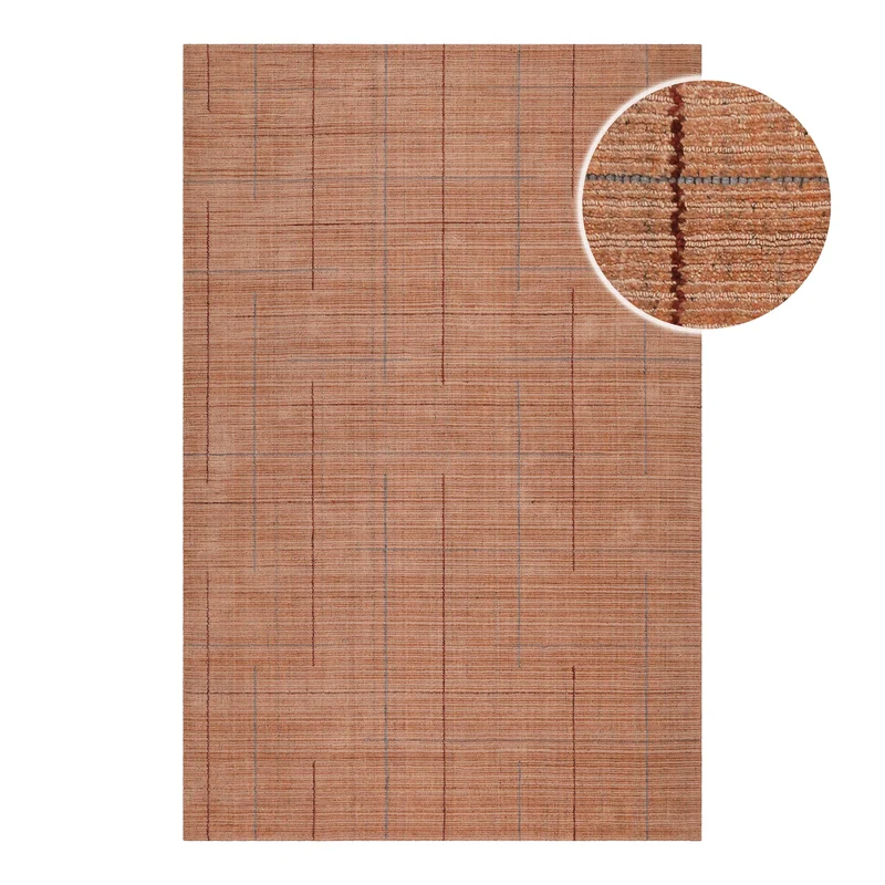 Kurzflor Teppich Lachs Rot "Milly" WECONhome
