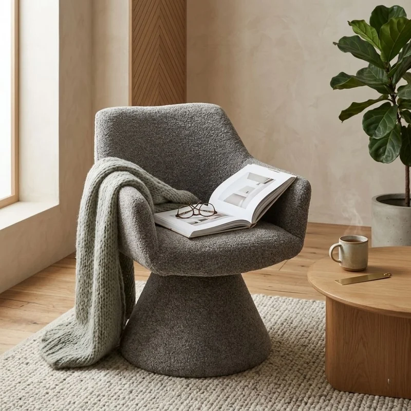 Komfortstuhl mit Drehfunktion BIENTO braun grau 180° Auto-Return