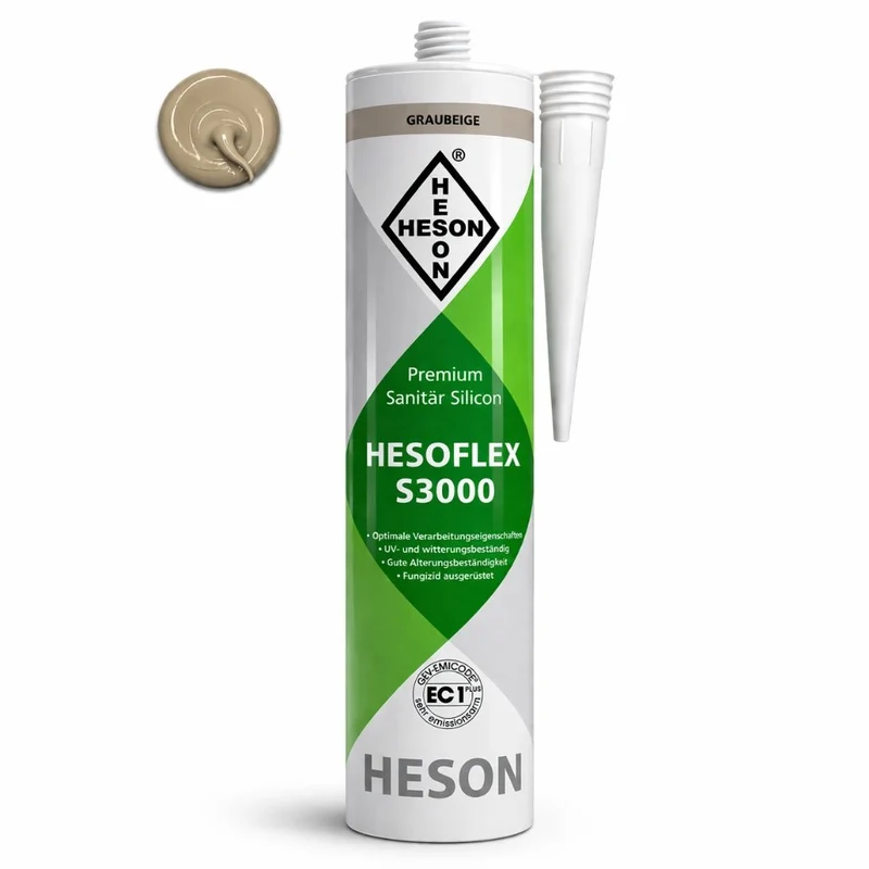 Sanitär Silikon Graubeige A24 – HESOFLEX S 3000