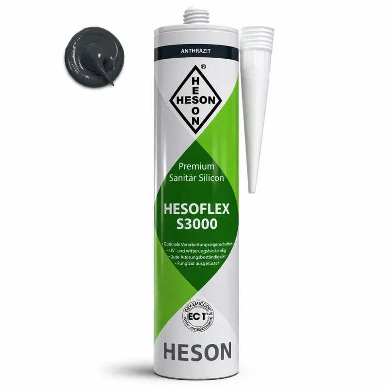 Sanitär Silikon Anthrazit A36 – HESOFLEX S 3000