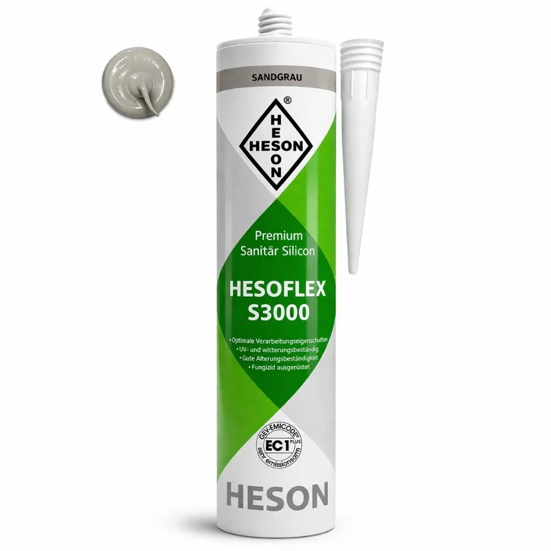Sanitär Silikon Sandgrau A66 – HESOFLEX S 3000
