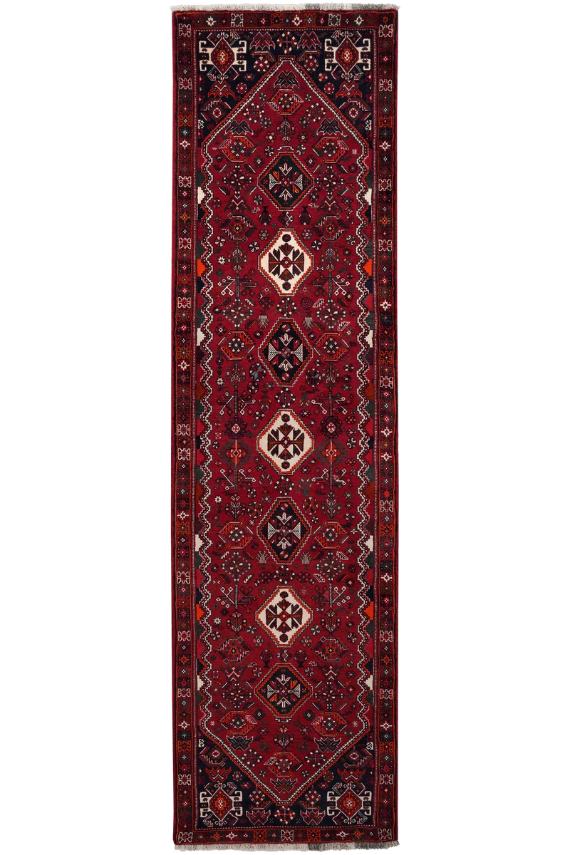 Gashgai · Handgeknüpft – Rot, 301x82 cm