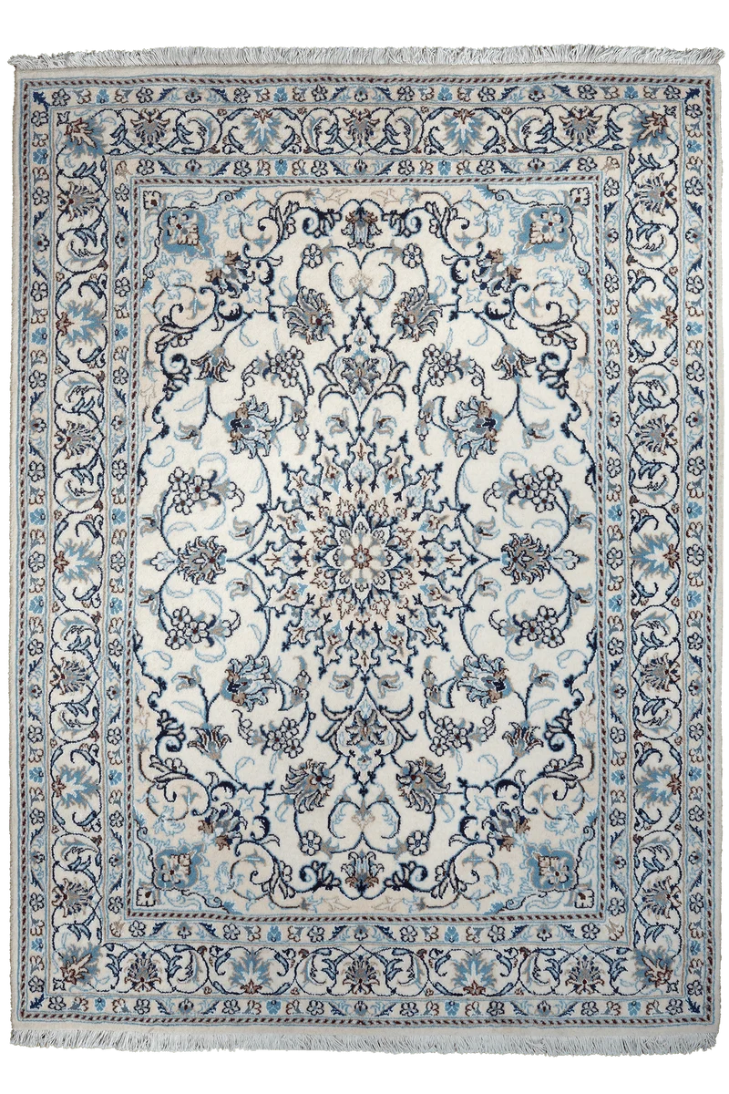 Nain 12La · Handgeknüpft – Beige, 193x143 cm