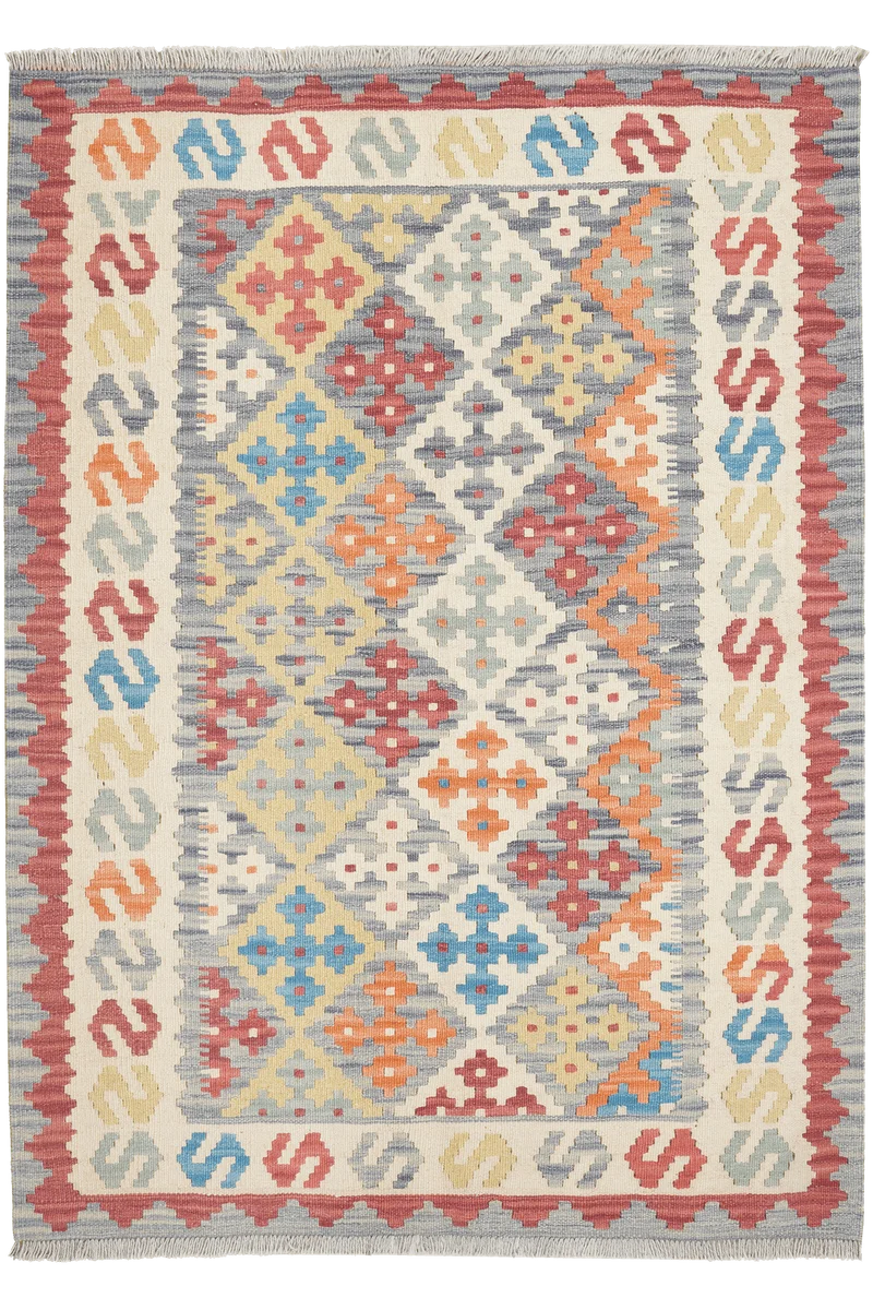 Kelim Gashgai · Handgewebt – Blau, 171x126 cm