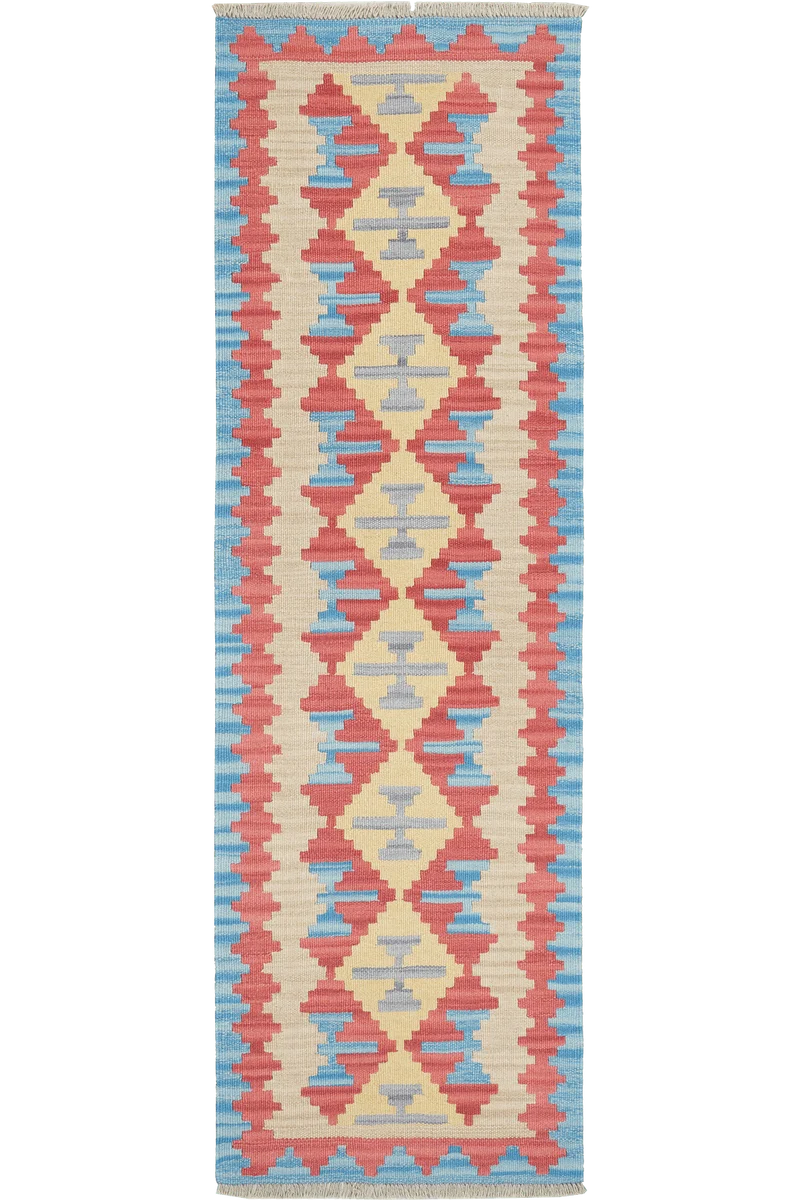 Kelim Gashgai · Handgewebt – Beige, 189x58 cm