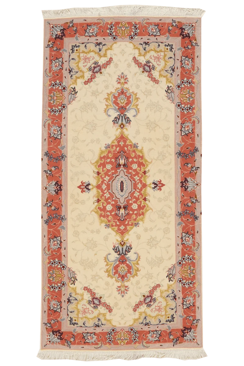 Tabriz 50 Raj · Handgeknüpft – Beige, 158x76 cm