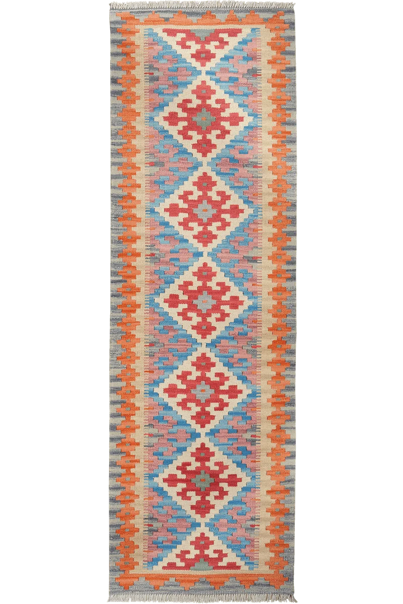 Kelim Gashgai · Handgewebt – Beige, 191x59 cm