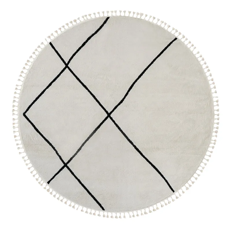 Teppich ORIENTAL-String rund weiss diverse Größen