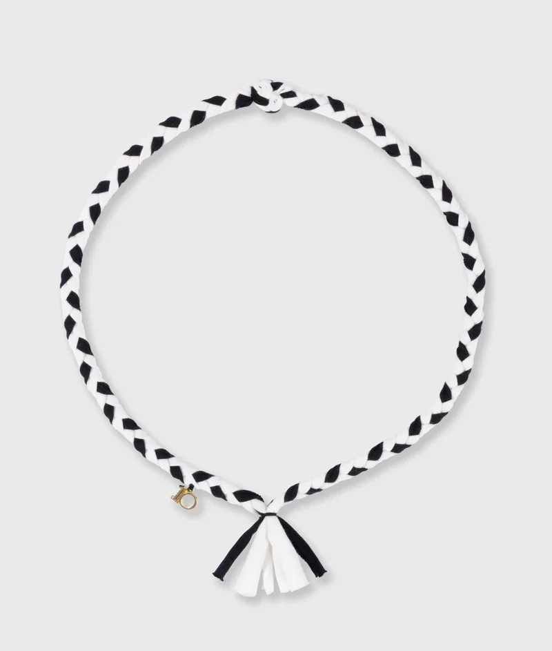 10DAYS AMSTERDAM Braided Necklace Black