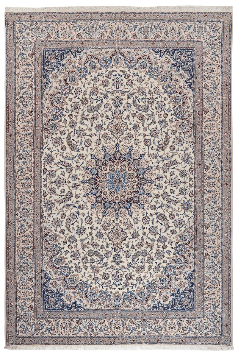 Nain 6La · Handgeknüpft – Beige, 302x200 cm