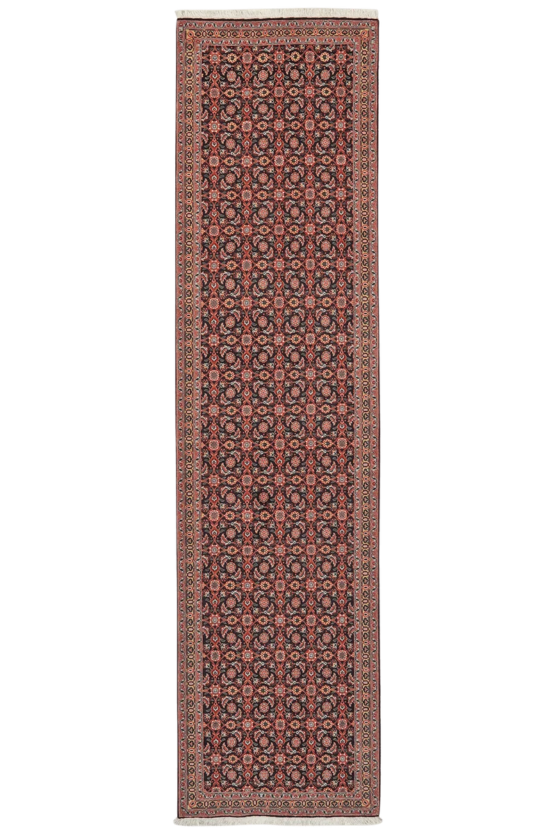 Tabriz 50 Raj · Handgeknüpft – Schwarz, 302x75 cm