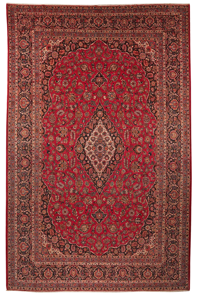 Kashan · Handgeknüpft – Rot, 442x289 cm