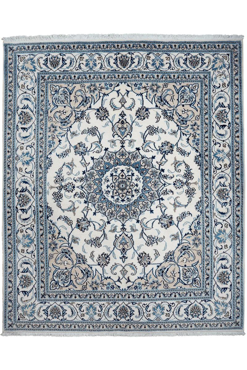 Nain 12La · Handgeknüpft – Beige, 240x195 cm