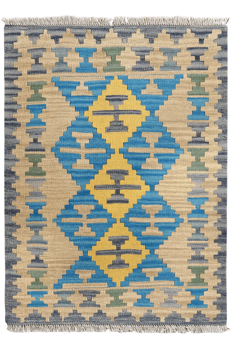 Kelim Gashgai · Handgewebt – Beige, 110x80 cm