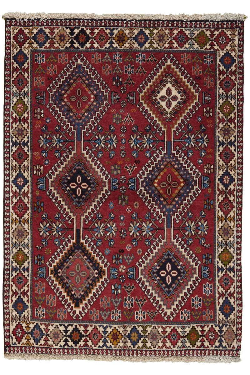 Yalameh · Handgeknüpft – Rot, 142x101 cm