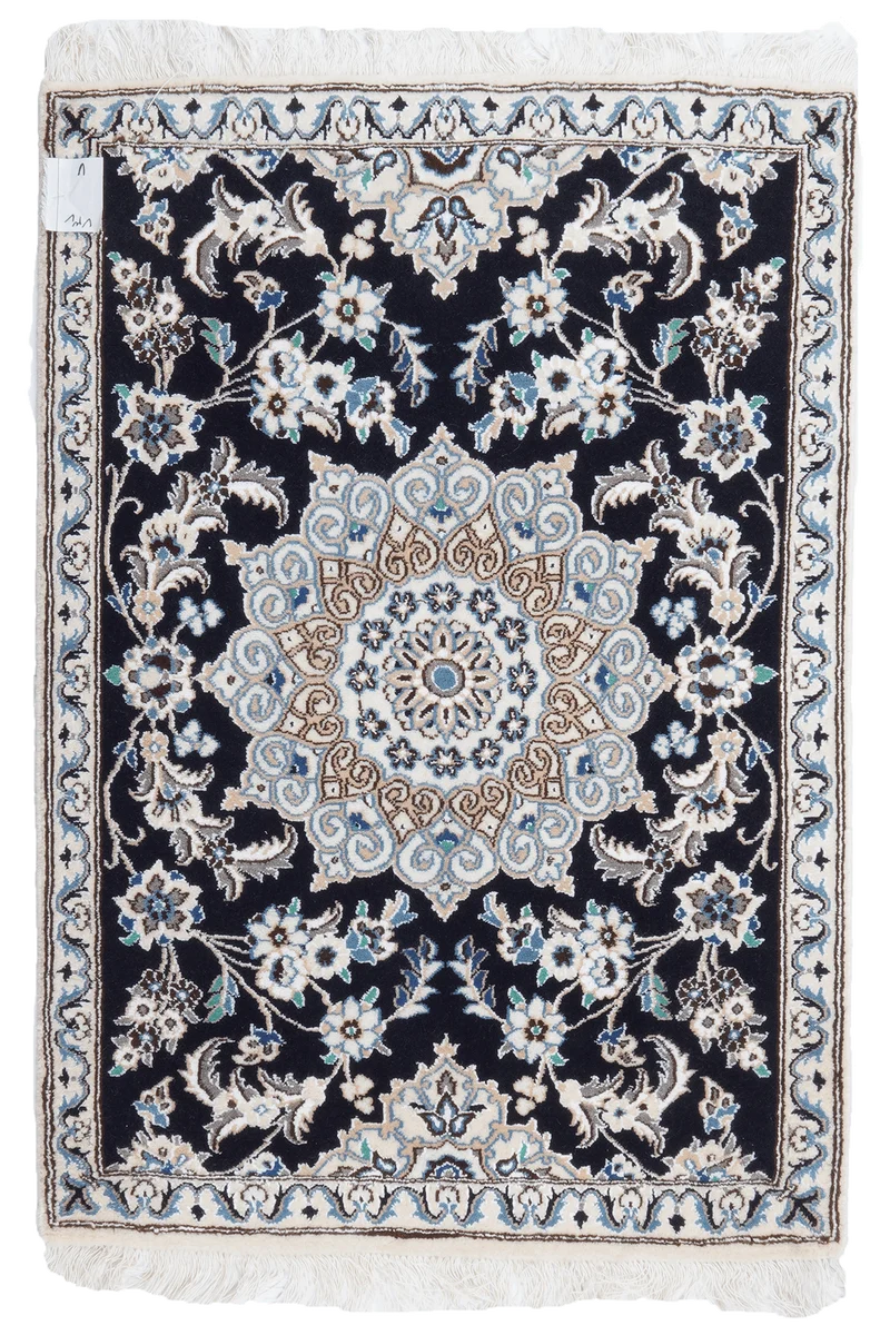 Nain 9La · Handgeknüpft – Blau, 112x77 cm
