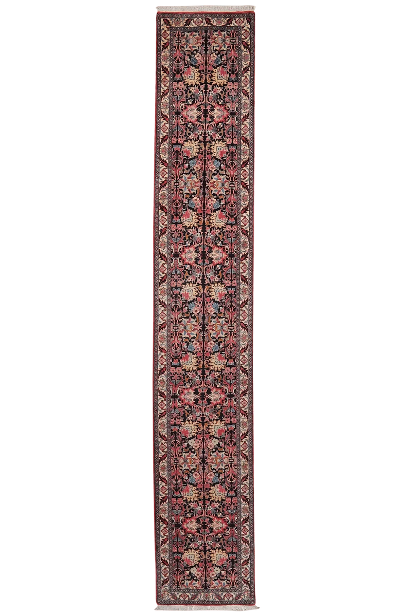 Bidjar · Handgeknüpft – Blau, 392x65 cm