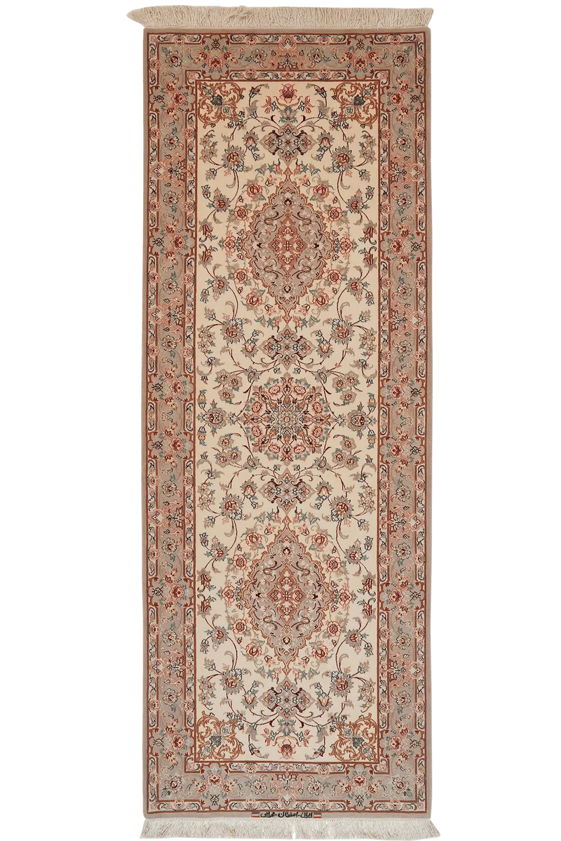 Isfahan · Handgeknüpft – Beige, 223x82 cm