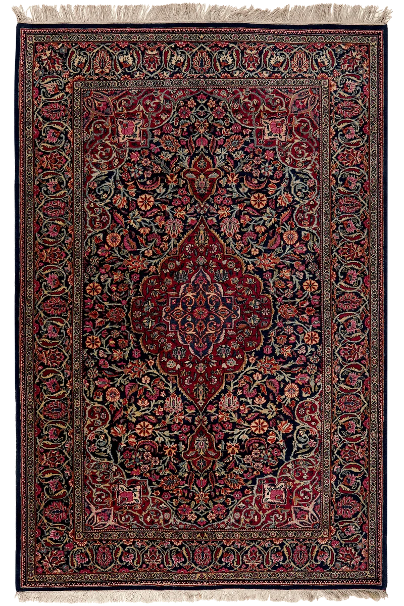 Kashan · Handgeknüpft – Blau, 204x130 cm