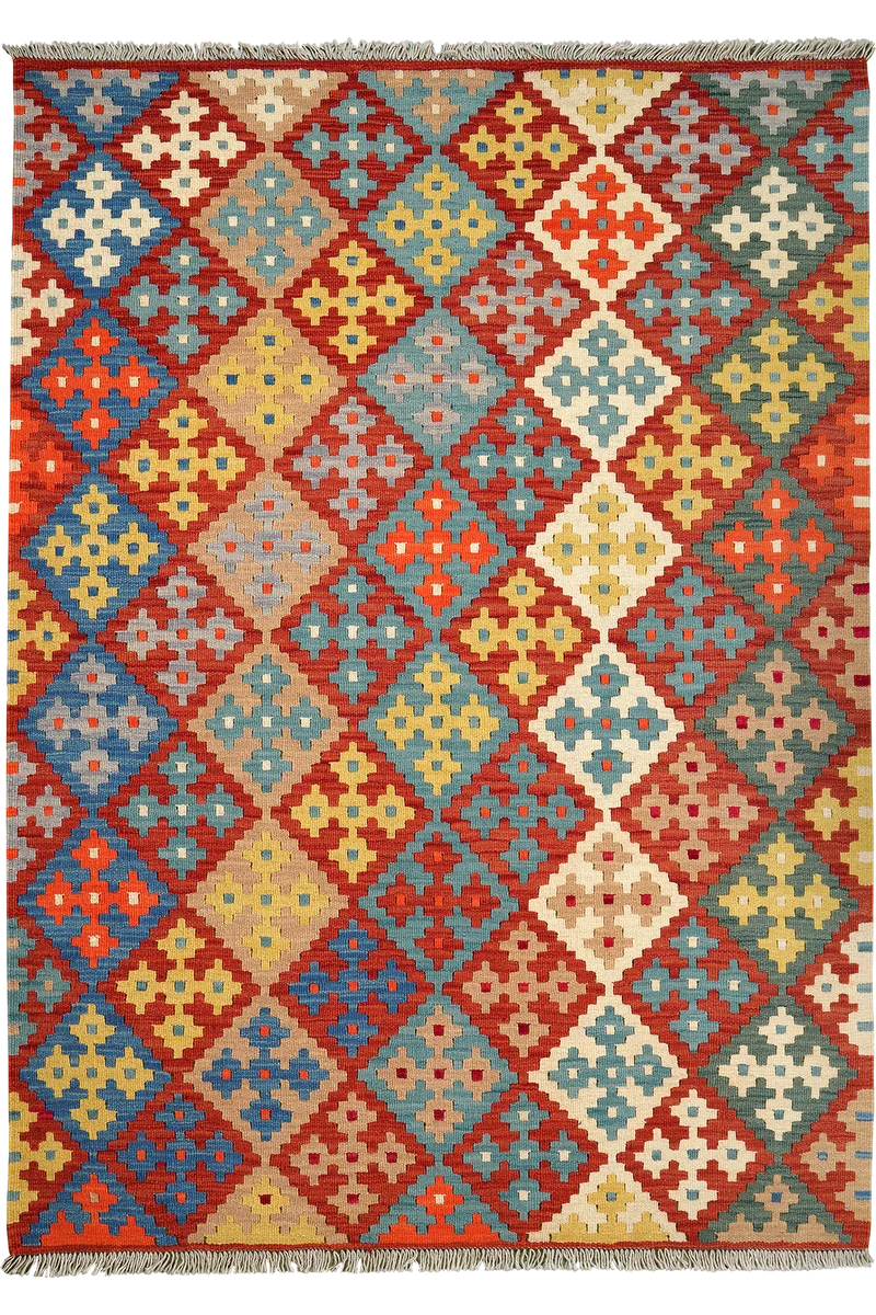 Kelim Gashgai · Handgewebt – Bunt, 182x132 cm