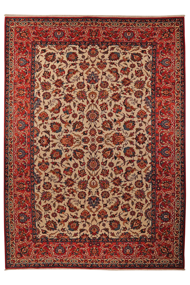 Isfahan · Handgeknüpft – Beige, 392x277 cm