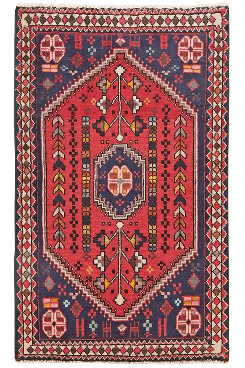 Abadeh · Handgeknüpft – Rot, 97x58 cm
