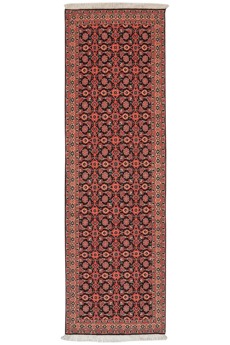 Tabriz 50 Raj · Handgeknüpft – Schwarz, 203x63 cm