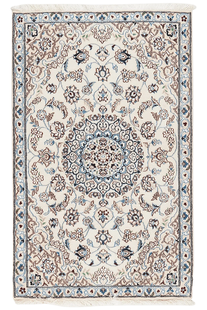 Nain 9La · Handgeknüpft – Beige, 142x89 cm