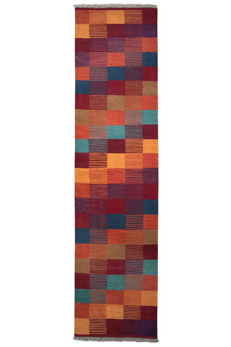 Kelim Gashgai · Handgewebt – Bunt, 251x61 cm