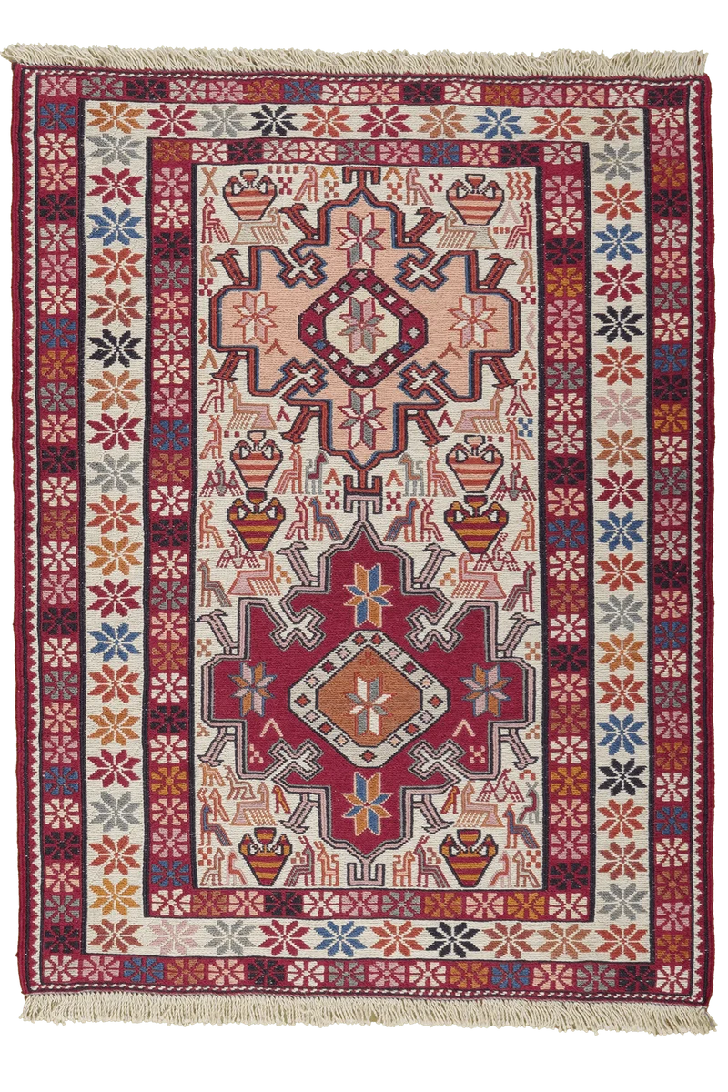 Sumak Shahsavan · Handgewebt – Beige, 103x78 cm