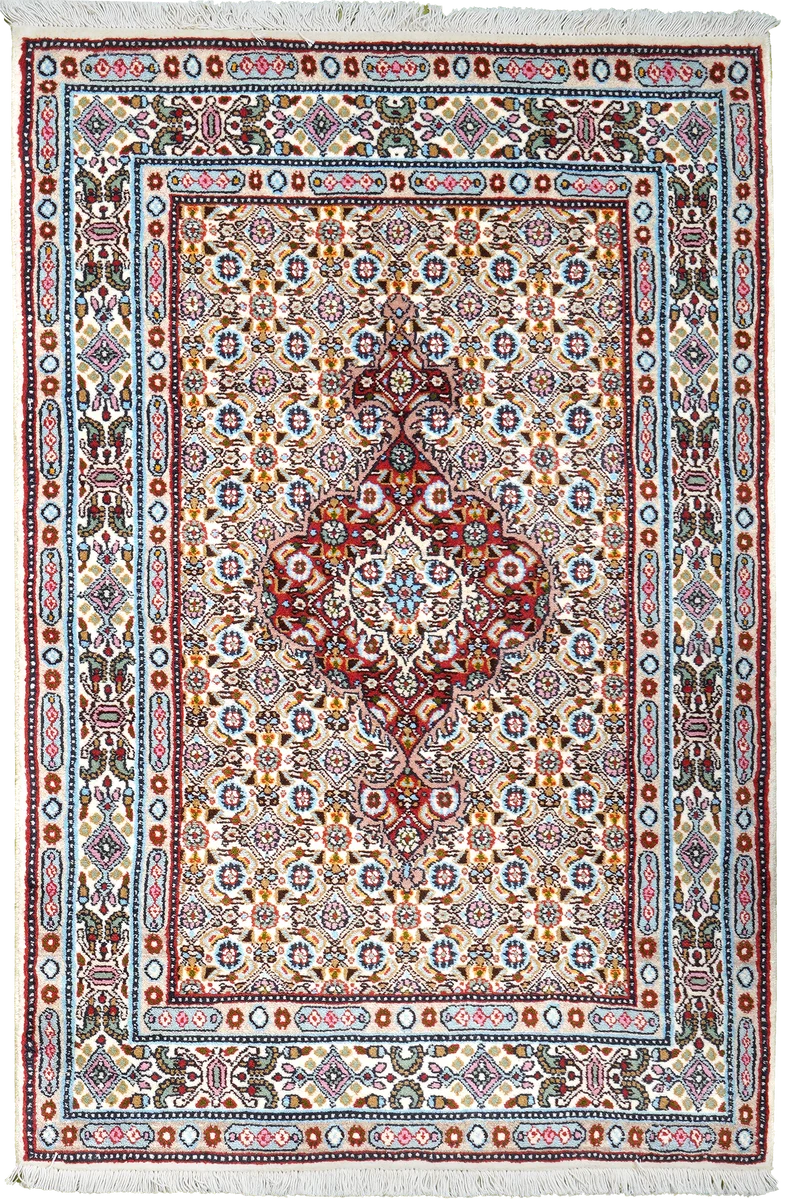 Moud Mahi · Handgeknüpft – Beige, 122x80 cm
