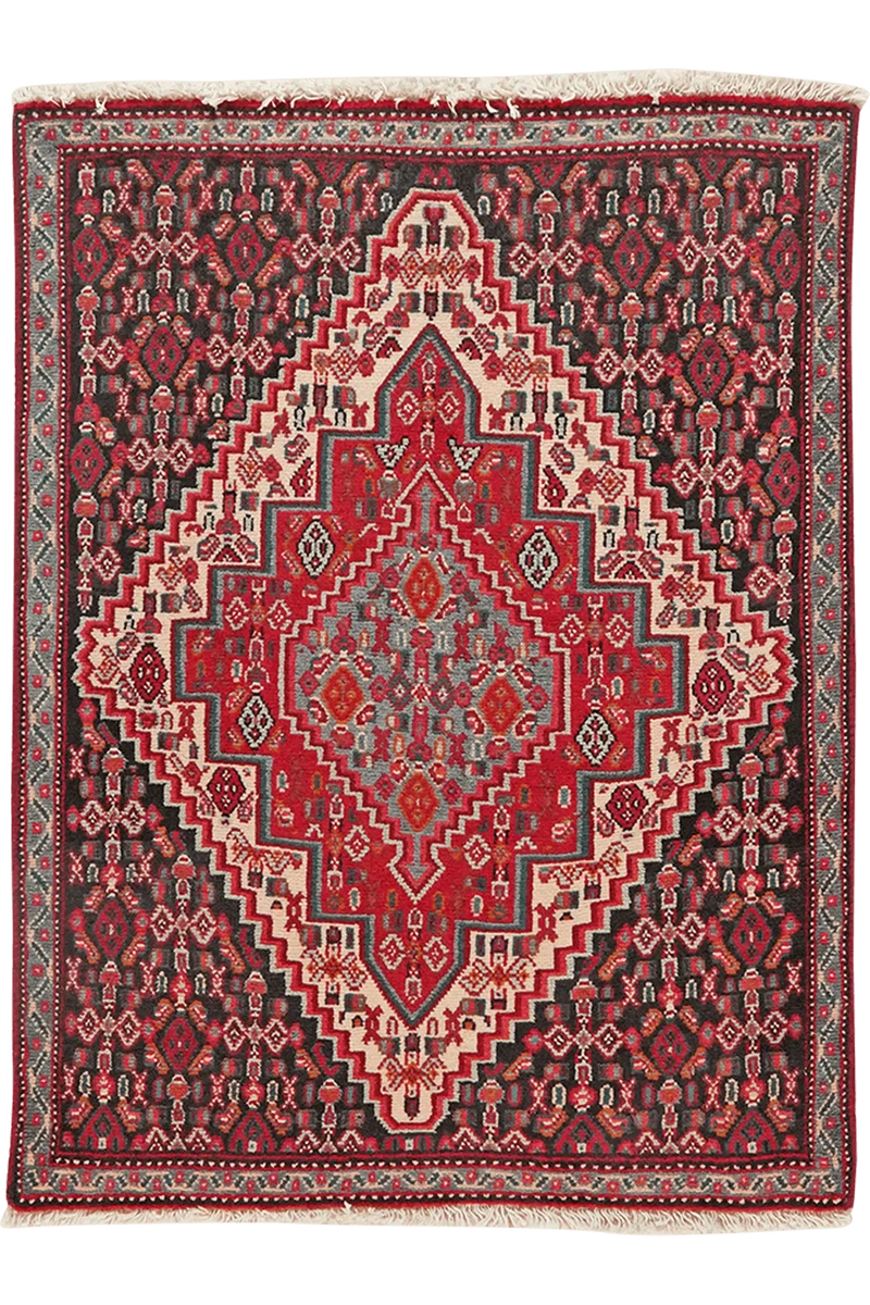 Senneh · Handgeknüpft – Beige, 91x70 cm
