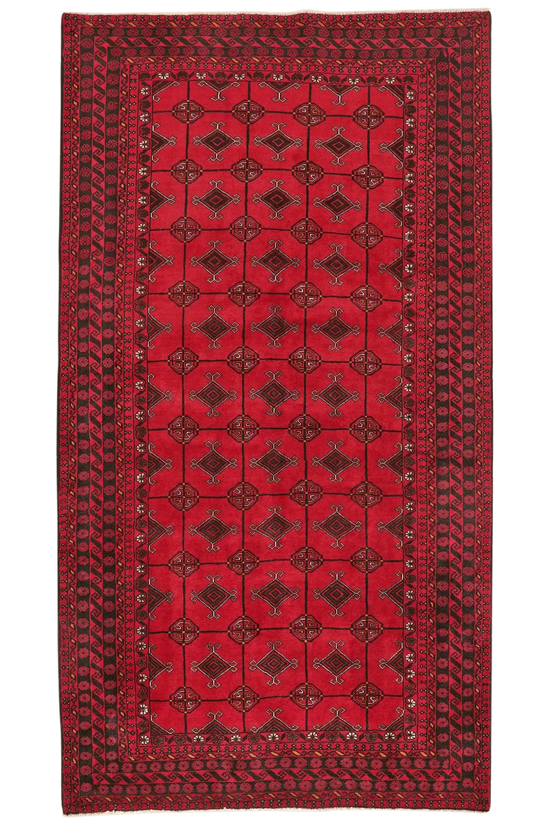 Belutch · Handgeknüpft – Rot, 257x140 cm