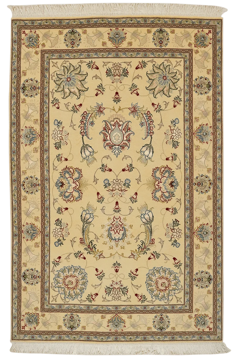 Tabriz 50 Raj · Handgeknüpft – Beige, 151x99 cm