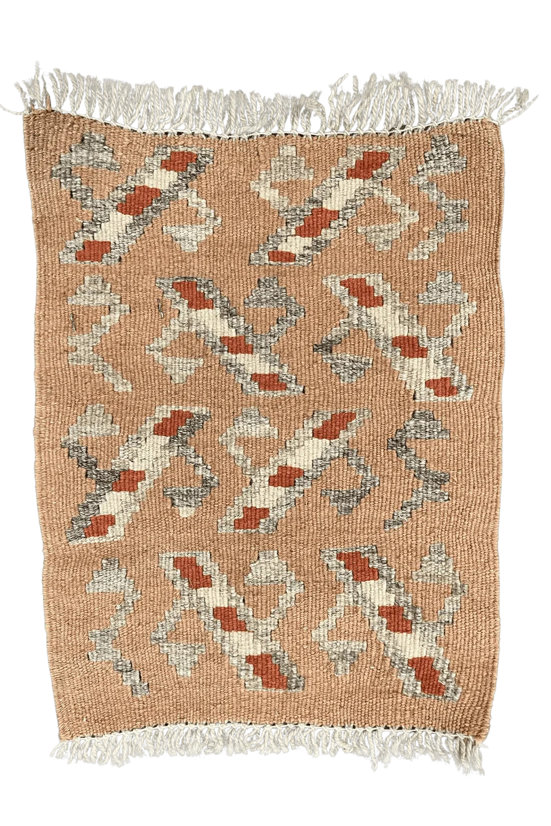 Kelim Gashgai · Handgewebt – Beige, 37x30 cm