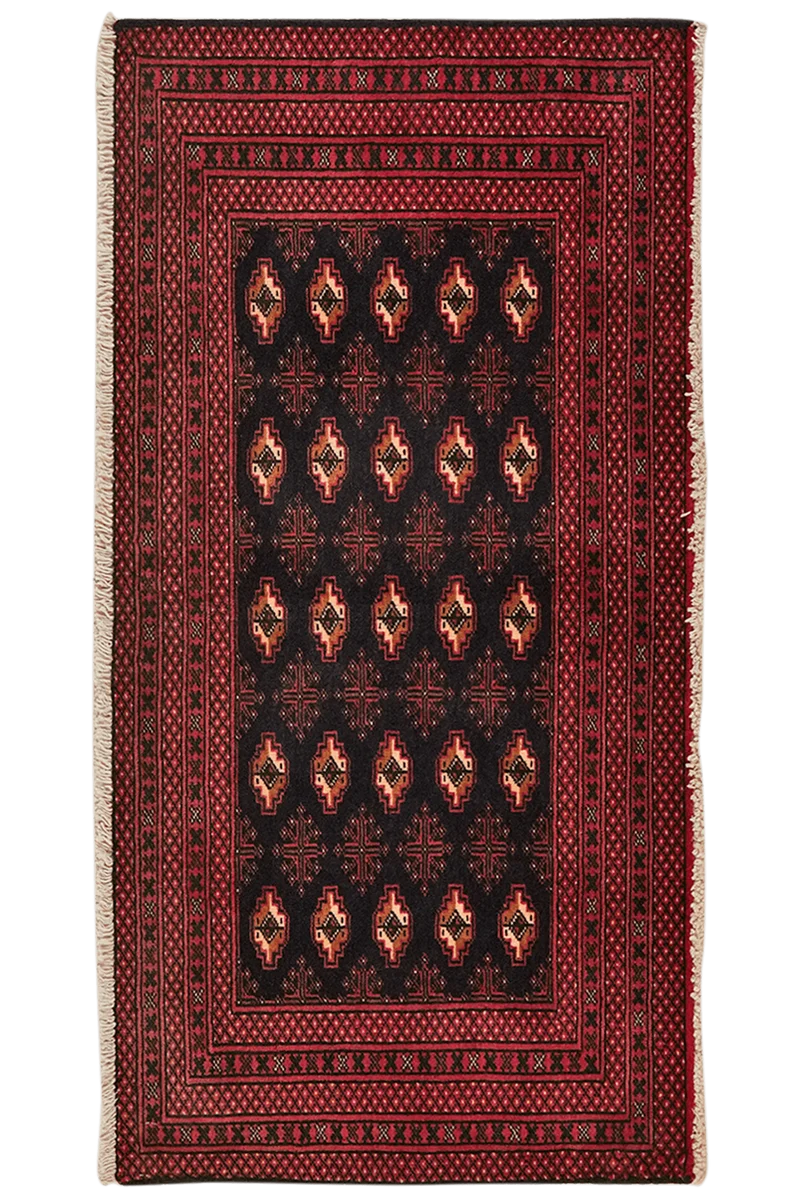 Belutch · Handgeknüpft – Blau, 57x116 cm