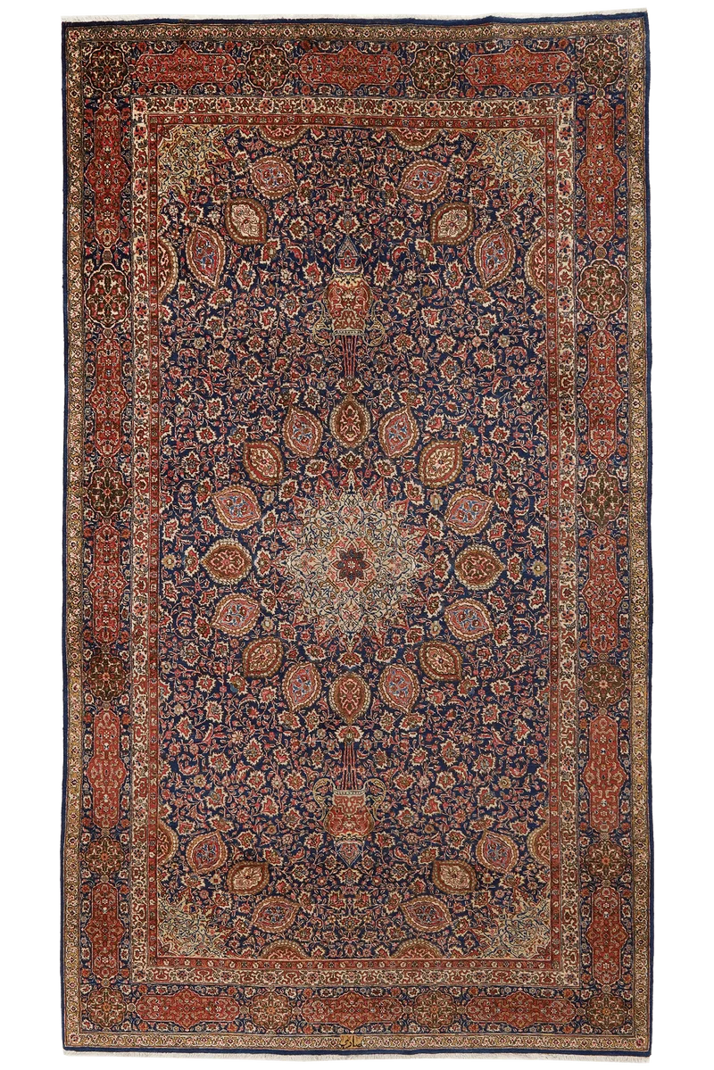 Tabriz Old · Handgeknüpft – Blau, 280x158 cm