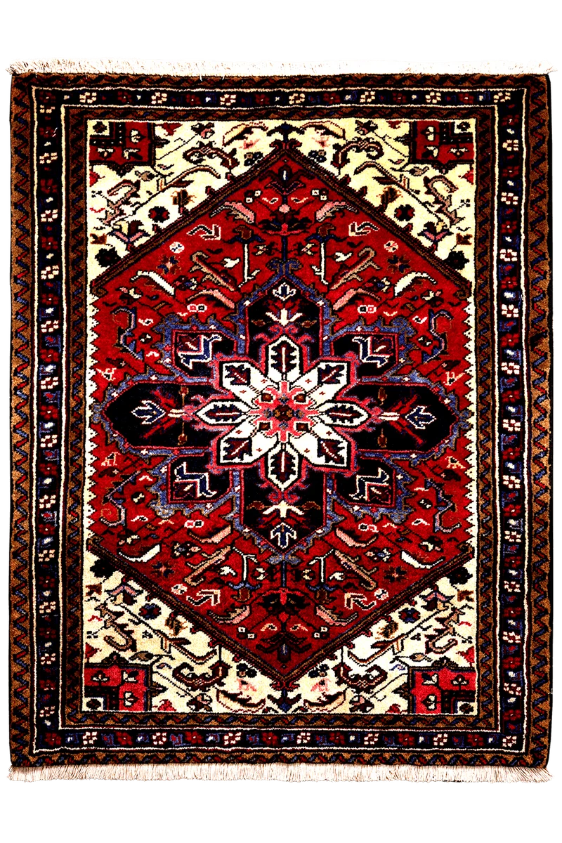 Mehrewan · Handgeknüpft – Rot, 136x105 cm