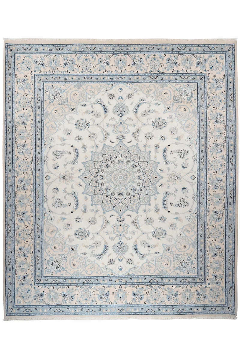 Nain 12La · Handgeknüpft – Beige, 302x255 cm
