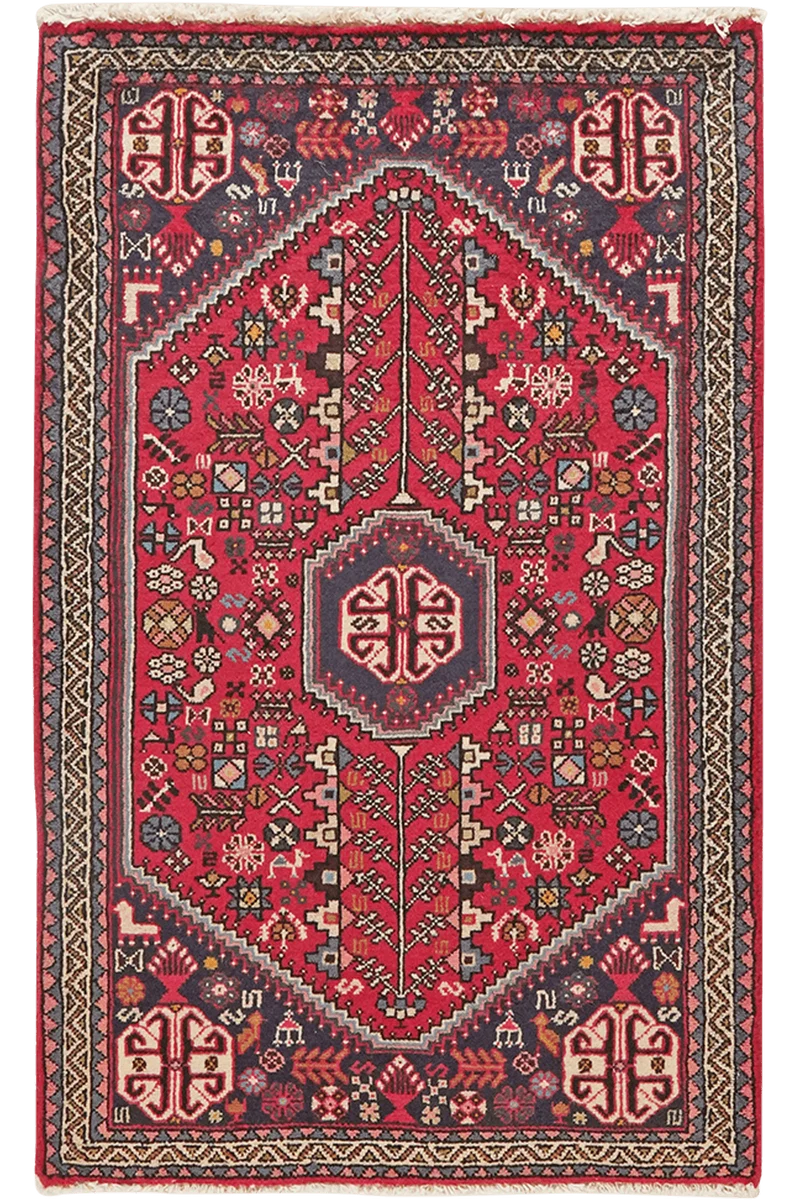 Abadeh · Handgeknüpft – Rot, 100x63 cm