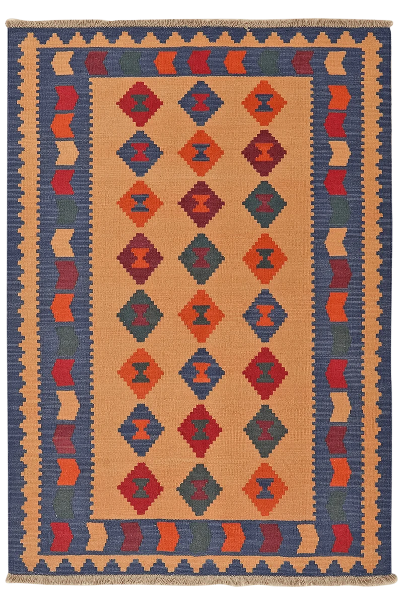 Kelim Gashgai · Handgewebt – Beige, 180x127 cm