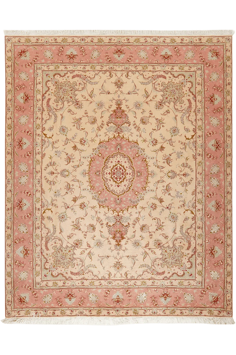 Tabriz 50 Raj · Handgeknüpft – Beige, 254x202 cm