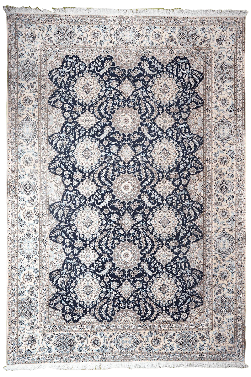 Nain 6La · Handgeknüpft – Blau, 304x210 cm