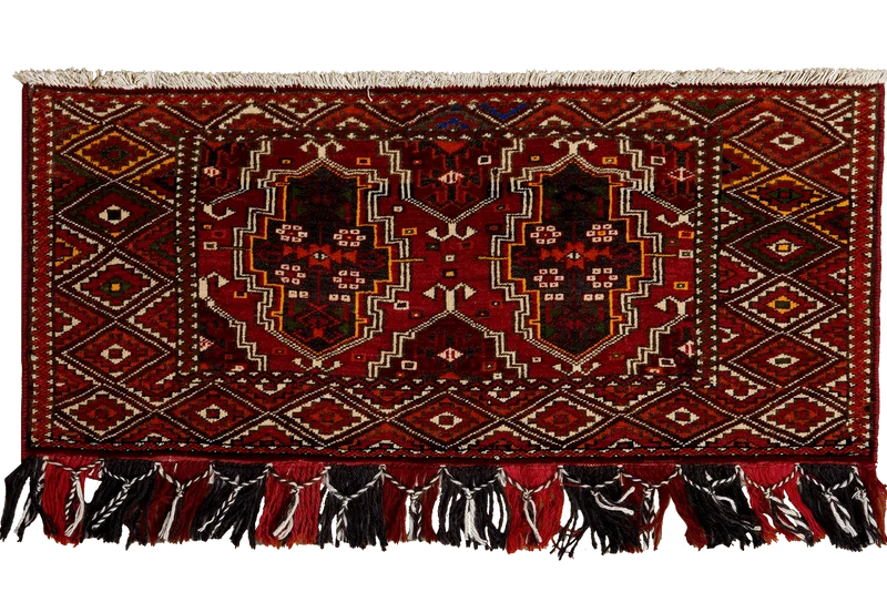 Turkman · Handgeknüpft – Rot, 44x104 cm