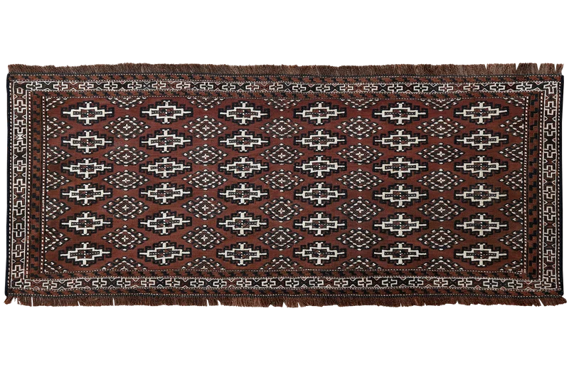 Kelim Turkman · Handgewebt – Braun, 50x124 cm