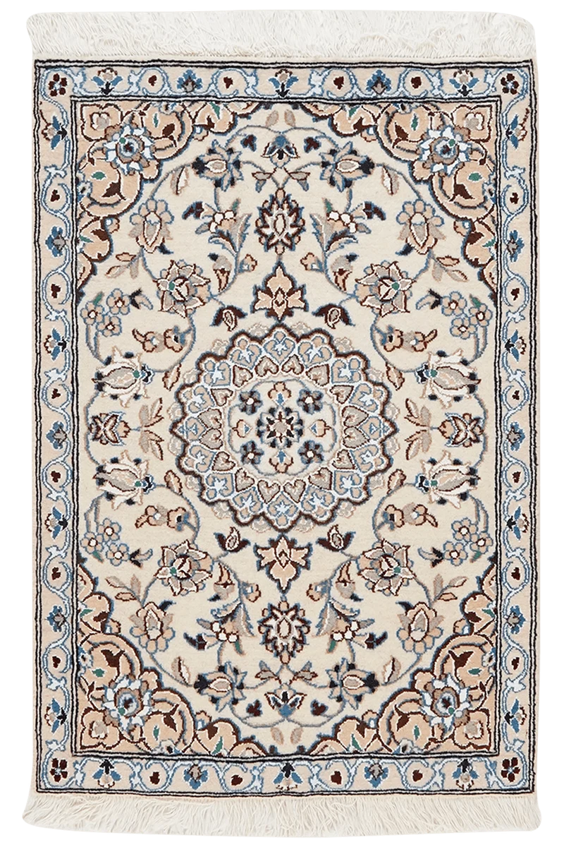 Nain 9La · Handgeknüpft – Beige, 100x68 cm