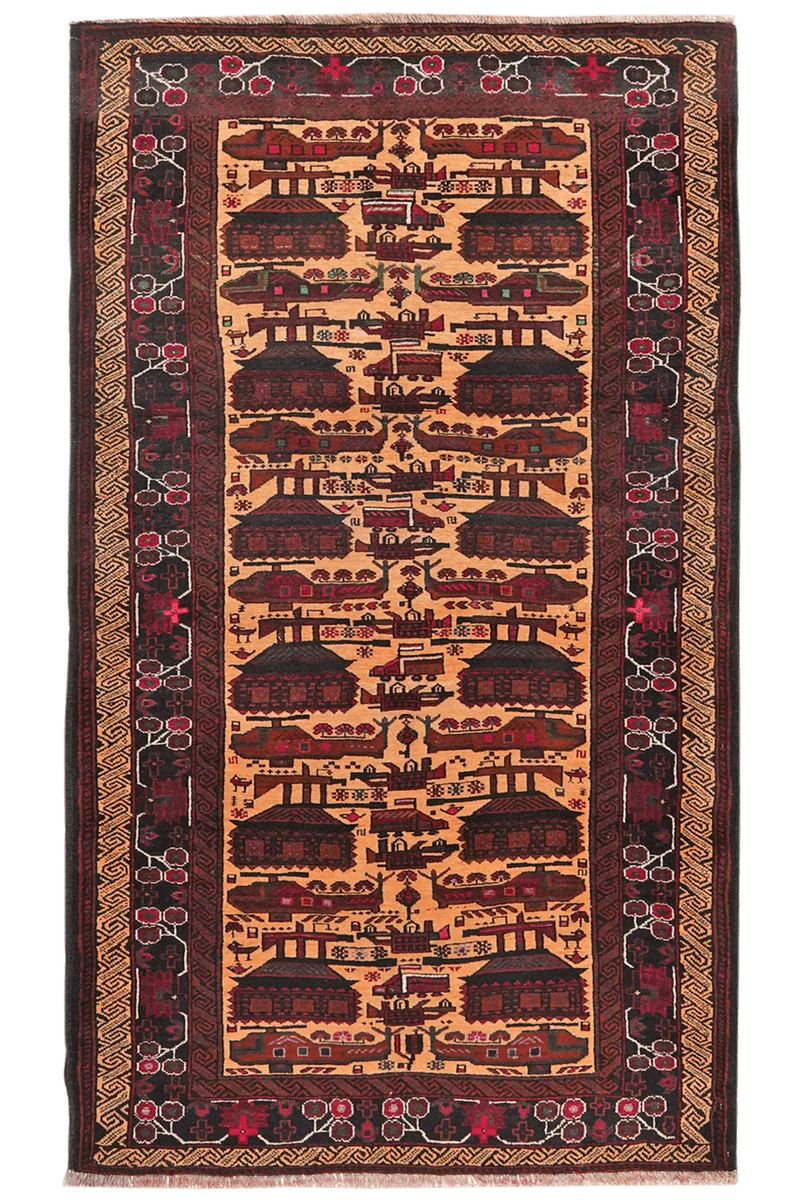 Belutch · Handgeknüpft – Beige, 212x111 cm