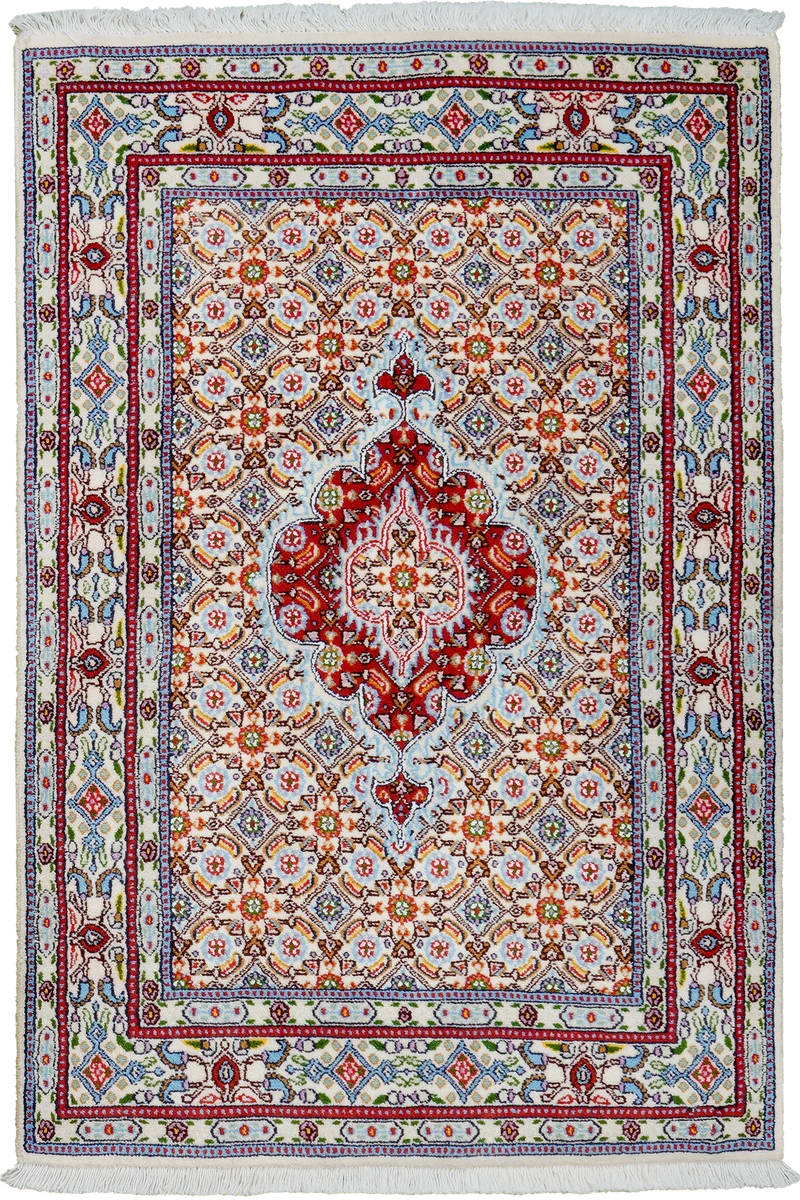Moud Mahi · Handgeknüpft – Beige, 112x75 cm